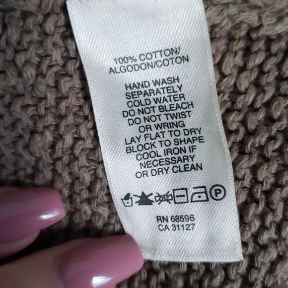 Dkny Jeans Green Beige Sweater Medium - Picture 5 of 5